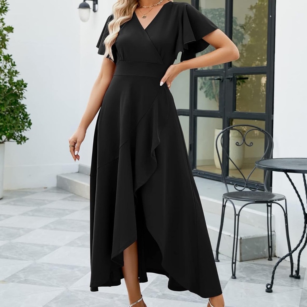 ZZV Long Black Formal Dress